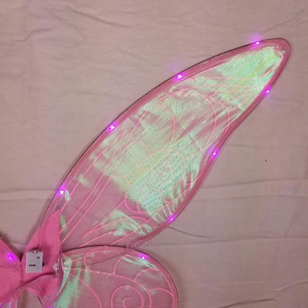 Funcredible birthday Fairy Costume Kids Pink Excellent Light Up Wings Girl Dress